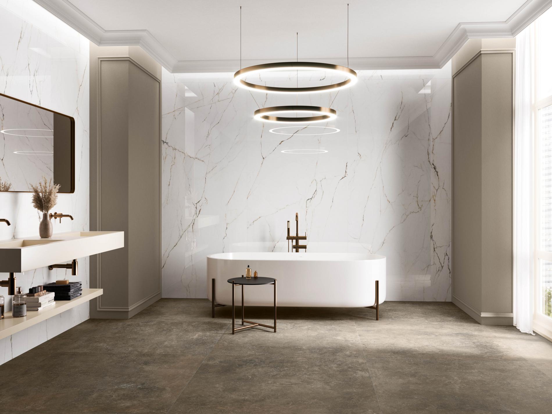 Torano Dorado Polished Porcelain Wall and Floor Tile - 24 x 48 in.